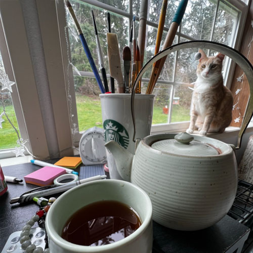 tea time with Mr.Cat